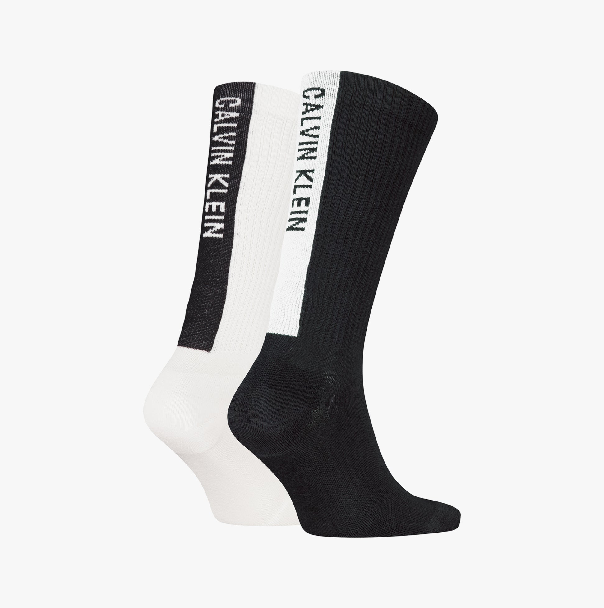 Calvin Klein 2 Pack Back Logo Mens Socks Black & White