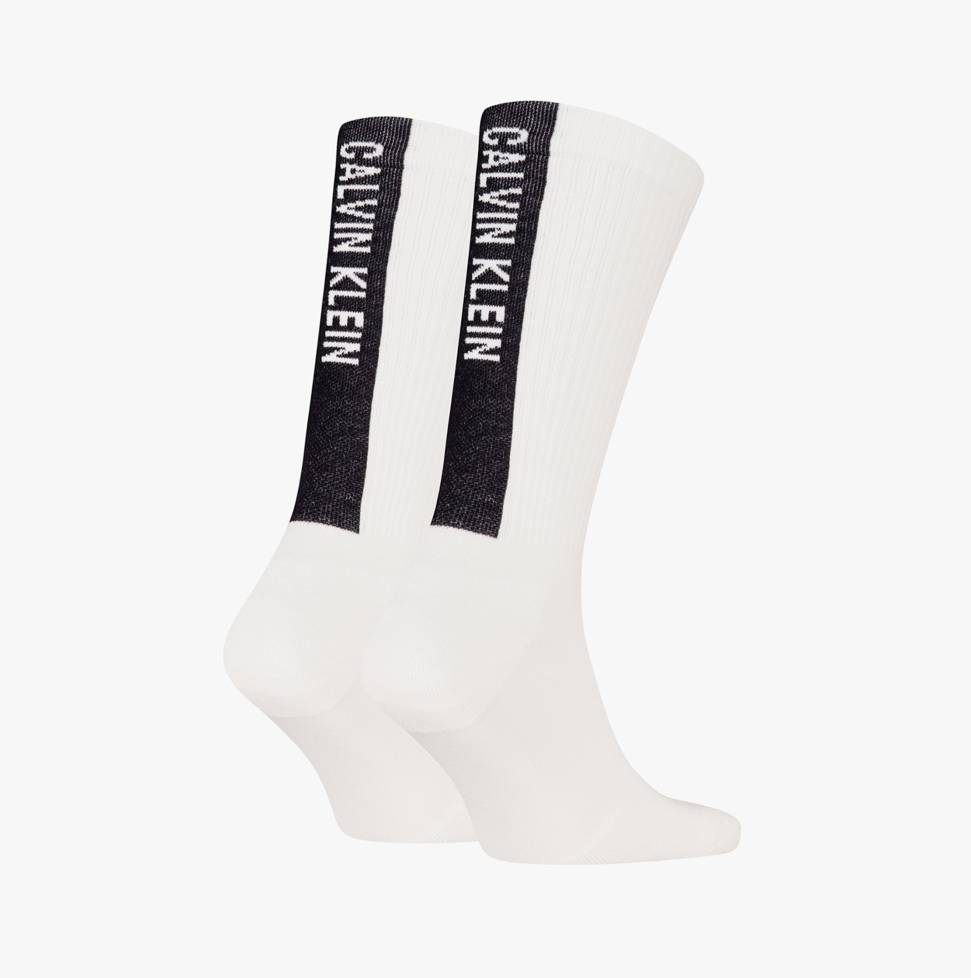 Calvin Klein 2 Pack Back Logo Mens Socks White