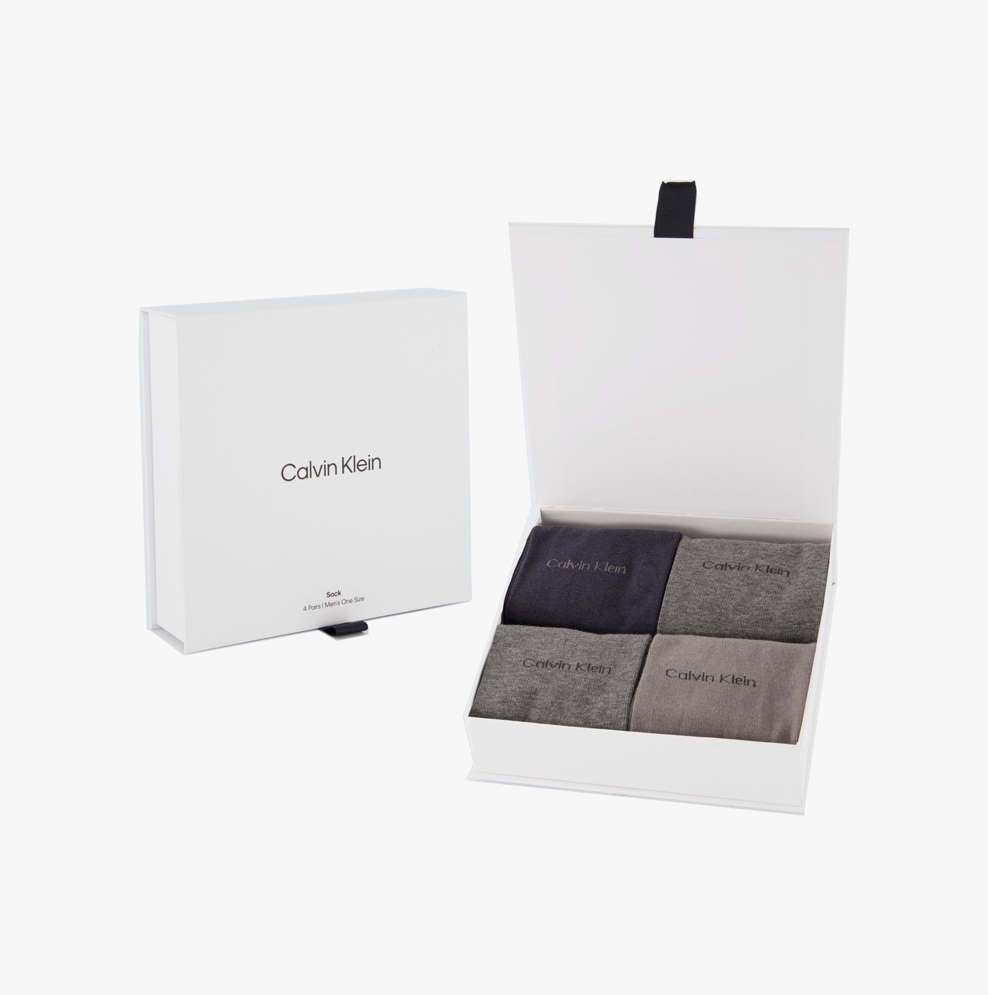 Calvin Klein 4 Pack Giftbox Classic Mens Socks Grey Combo