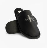 Calvin Klein HOTEL SLIPPER MONOLOGUE Mens Slippers Triple Black