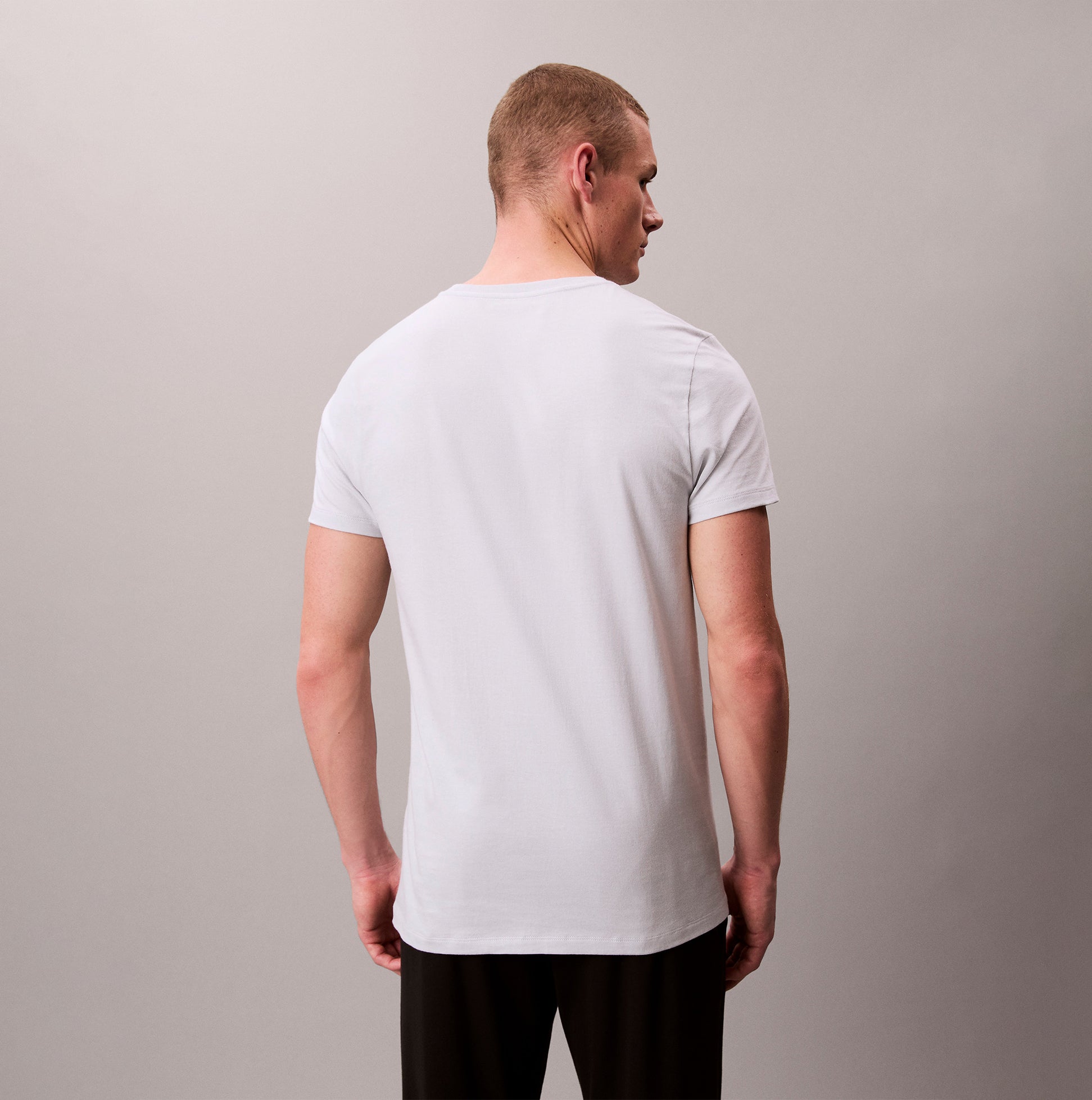 Calvin Klein 3 Pack Mens Crew neck T-Shirt Cotton Classics Multi Colour