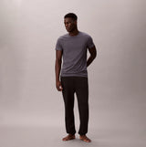 Calvin Klein S/S CREW NECK 3 PACK Mens T-Shirts & Tank Tops Multicoloured front view model wearing gray t-shirt