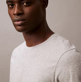 Calvin Klein 100% COTTON 3 Pack Mens T-Shirts Black/Grey Heather/Glacier