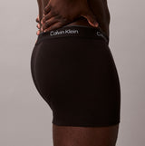 Calvin Klein RELAXED FIT Mens 3 Pack Trunks Multicoloured side view showcasing soft fabric and signature waistband.