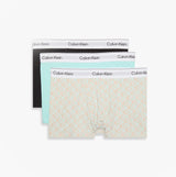 Calvin Klein COTTON BLEND Mens 3 Pack Trunks Multicoloured