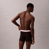 Calvin Klein BOXER BRIEF 3 Pack Mens Cotton Stretch Black rear view on model showcasing fit and design.