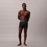 Calvin Klein BOXER BRIEF 3 Pack Mens Microfibre Stretch Multicoloured front view model wearing black boxer briefs
