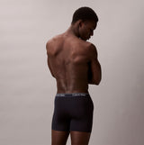 Calvin Klein BOXER BRIEF 3 Pack Mens Microfibre Stretch Multicoloured back view model wearing black boxer briefs.