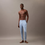 Calvin Klein ULTRA SOFT MODAL Mens Lounge Joggers Faded Denim side view model wearing joggers