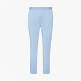 Calvin Klein ULTRA SOFT MODAL Mens Lounge Joggers Faded Denim front view showcasing cuffed tapered legs and elastic waistband.