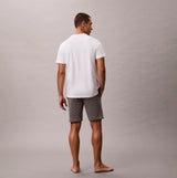 Calvin Klein SHORT Mens Pyjama Set Multicoloured back view showcasing lightweight cotton blend fabric and relaxed fit.