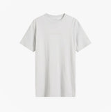 Calvin Klein CREW POPLIN Mens T-Shirt & Boxer Shorts Set Grey front view showcasing soft cotton fabric and short sleeves.