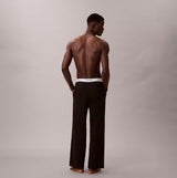 Calvin Klein LS TEE PANT SET Mens Black back view showcasing the stylish pants and logo waistband detail.