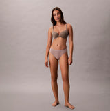 Calvin Klein BIKINI 3 PACK Womens Bikini Multicoloured front view model wearing bikini and bra, showcasing the fit and design.