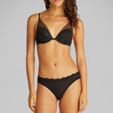 Calvin Klein MICRO STRETCH Womens Lace Thongs Black