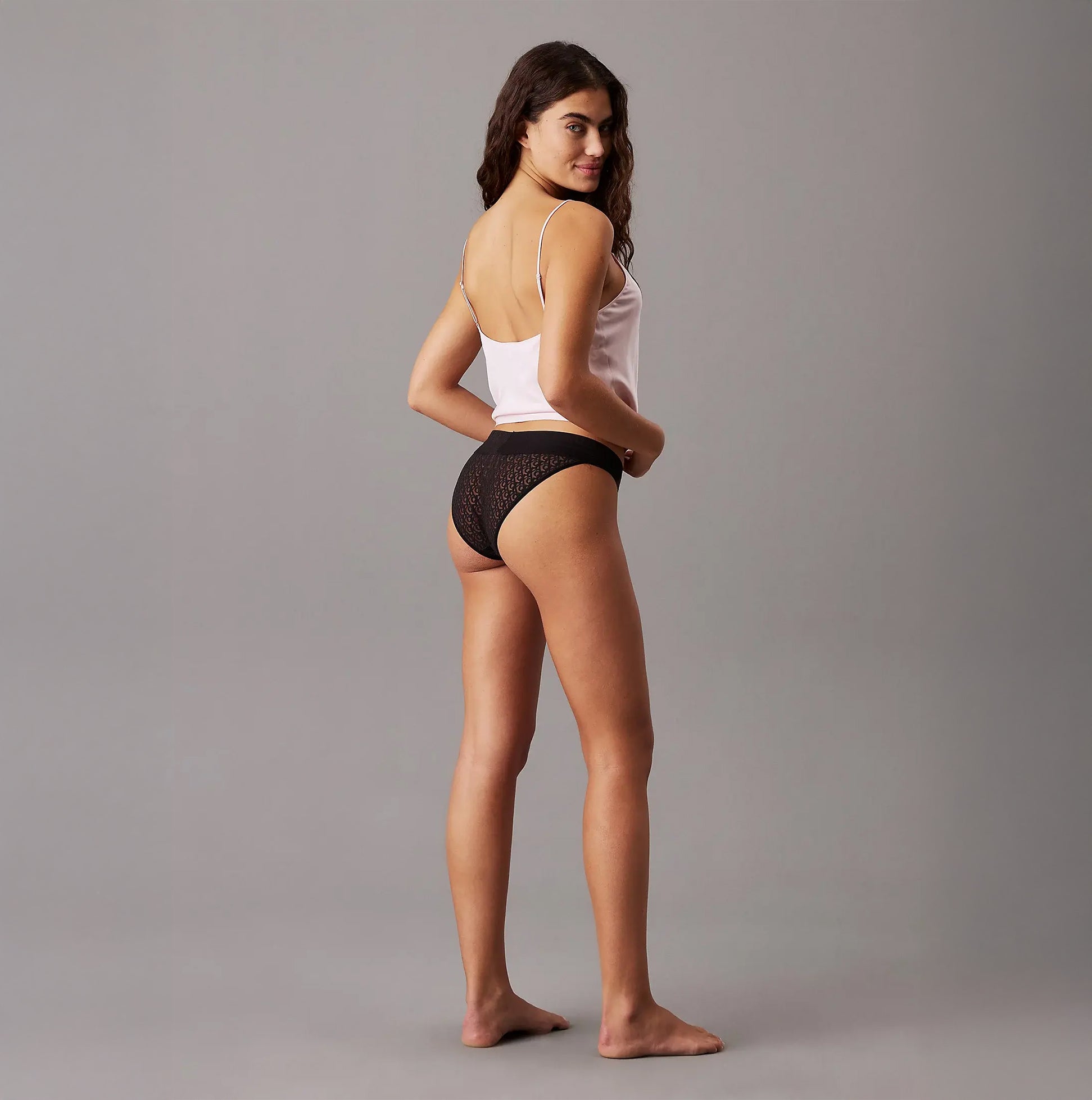 Calvin Klein ICON LOGO LACE 3 Pack Womens Bikini Briefs Black/White/Molten