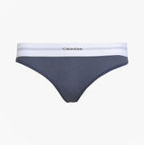 Calvin Klein BIKINI Brief Womens Cotton Modal Stretch Rib Grisaille front view grey underwear