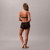 Calvin Klein TAPSHORT Womens Shorts Black back view model wearing shorts