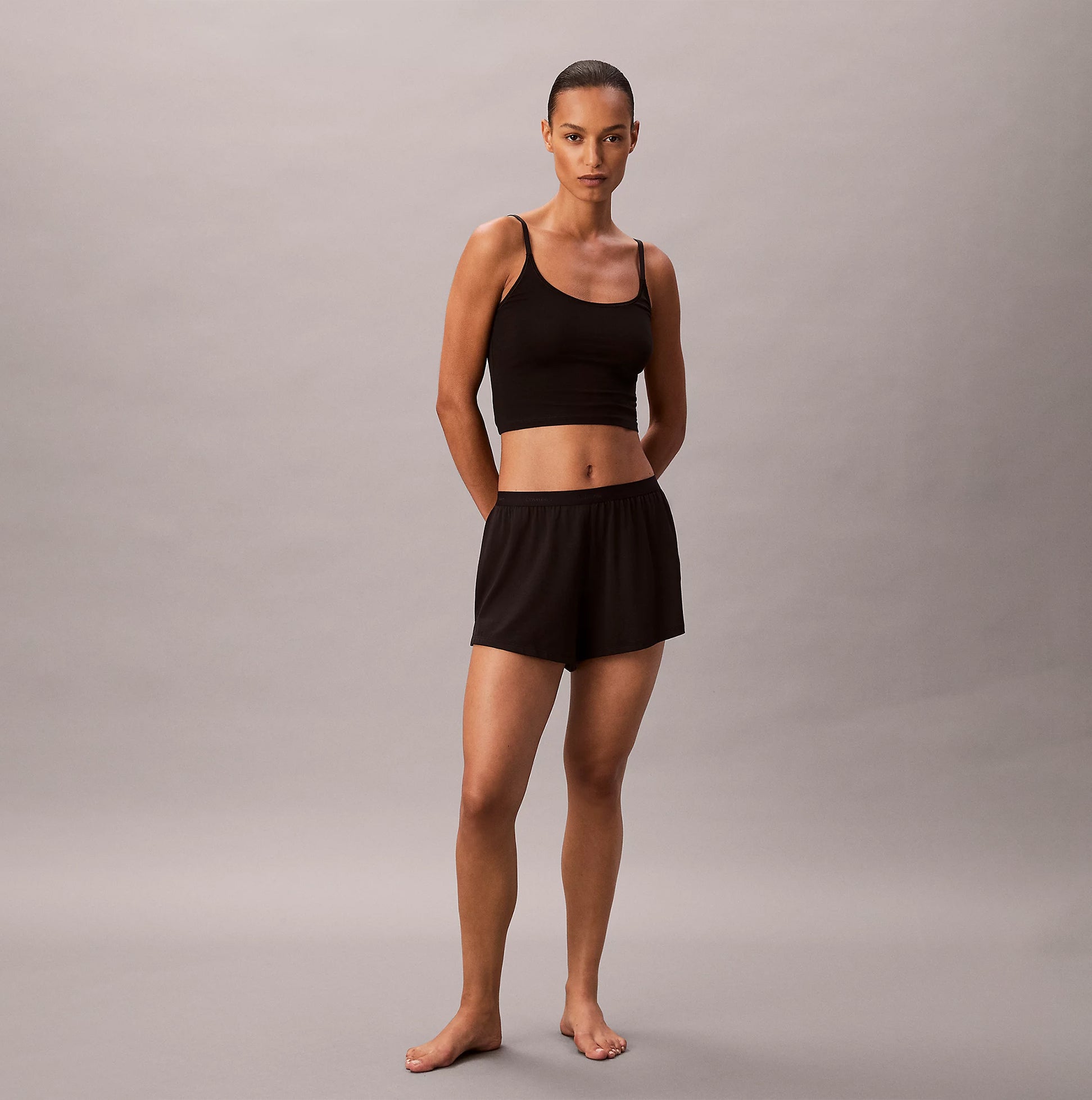 Calvin Klein ULTRA SOFT MODAL Womens Lounge Shorts Black