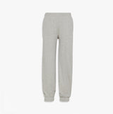 Calvin Klein JOGGER Womens Grey Heather back view of jogger pants in soft grey heather fabric, featuring elastic cuffs.