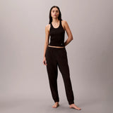 Calvin Klein JOGGER Womens Black front view showcasing stylish jogger pants and tank top.