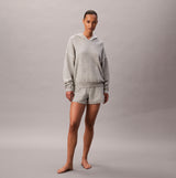 Calvin Klein PLUSH HOODIE. Womens Hoodies Grey Heather