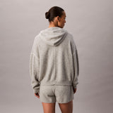 Calvin Klein PLUSH HOODIE. Womens Hoodies Grey Heather