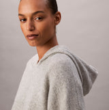 Calvin Klein PLUSH HOODIE. Womens Hoodies Grey Heather