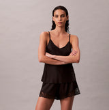 Calvin Klein CAMI SHORT SET Womens Black