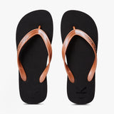 Calvin Klein BEACH SANDAL MONOLOGUE Womens Flip Flops Black/Dusty Coral