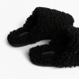 Calvin Klein CLOSE SLIPPER FUR Womens Slippers Black