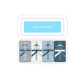 Calvin Klein 4 Pack Giftboxed Trainer Mens Crew Socks Blue Combo front view showing all four pairs with branded logos.
