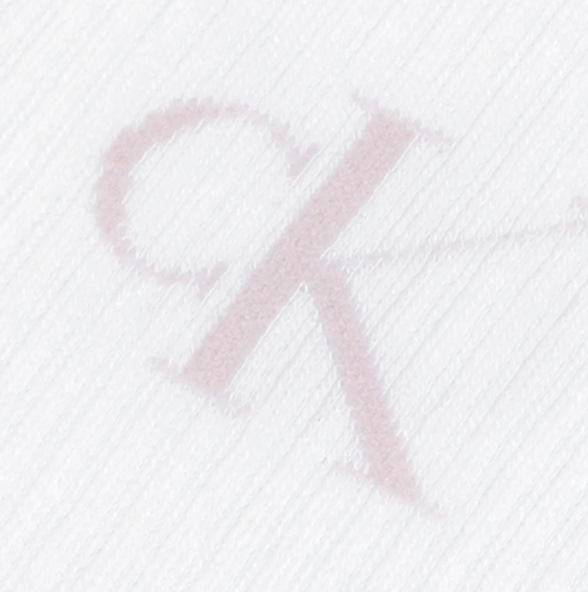 Calvin Klein 4 Pack Giftboxed Trainer Womens Crew Socks Lilac Combo detail view of logo texture.