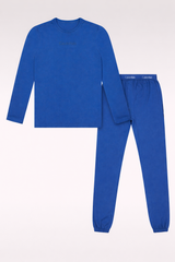 Calvin Klein T-Shirt JOGGER SET Mens Pyjama Set Dark Denim