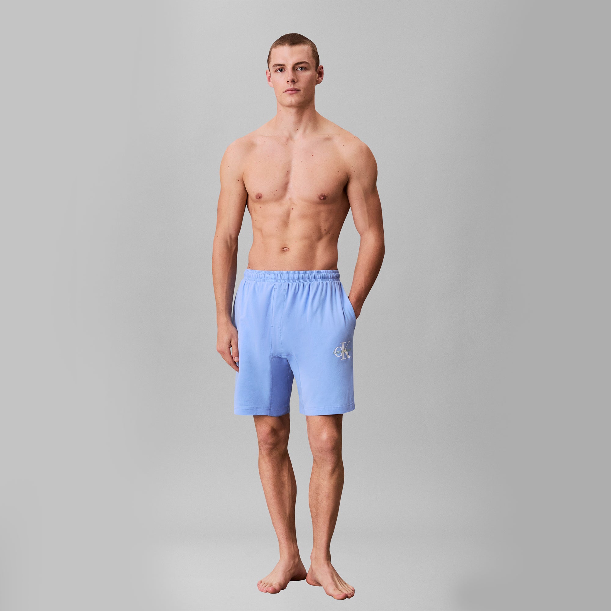 Calvin Klein LV00NM2973 Mens Shorts Blue Descent