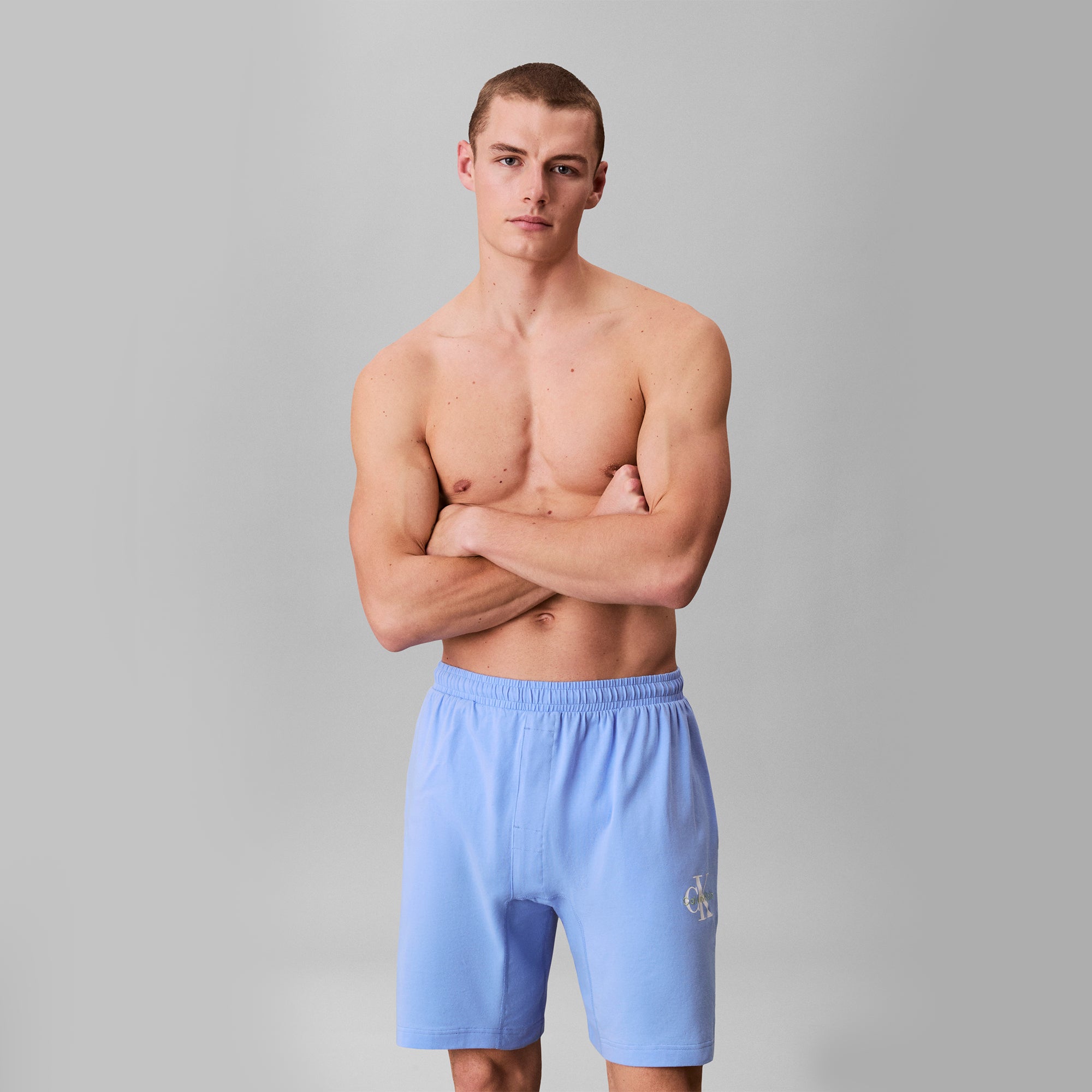 Calvin Klein LV00NM2973 Mens Shorts Blue Descent