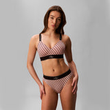 Calvin Klein LIGHTLY LINED BRALETTE Womens High-Waist Briefs Bright Peach