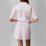 Calvin Klein COVERED WB POPLIN SHORT Womens Pyjama Bottoms Classic White