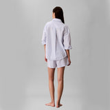Calvin Klein COVERED WB POPLIN SHORT Womens Pyjama Bottoms Sera Stripe Blue Descent