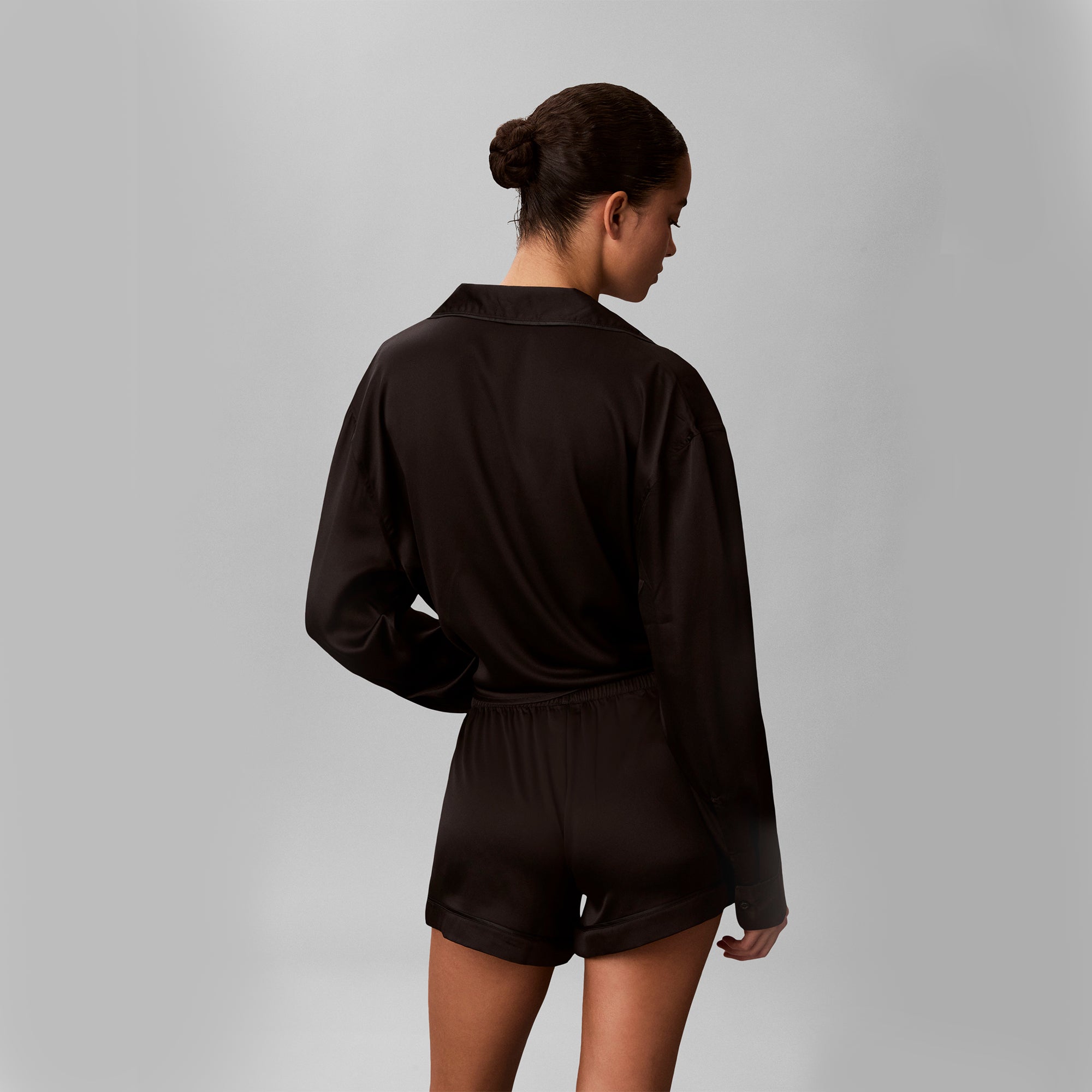 Calvin Klein SATIN SHORT Womens Shorts Black