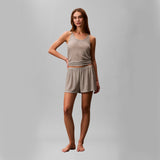 Calvin Klein TISSUE WAFFLE TANK Womens Loungewear Grey Heather