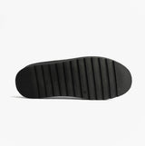 Cipriata DANA Womens Mules Slippers Black bottom view of sole with ridges and texture.