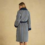 Joules V63813 MATILDA Ladies Robe Navy/Cream Stripe Womens Bathrobe Navy/Cream Stripe