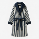 Joules V63813 MATILDA Ladies Robe Navy/Cream Stripe Womens Bathrobe Navy/Cream Stripe
