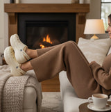 Crocs 207938-2Y2 CLASSIC PLATFORM LINED Womens Clogs Bone