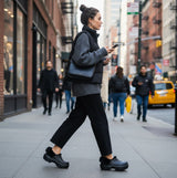 Crocs 208546-001 STOMP LINED Womens Clogs Black