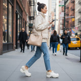 Crocs 208546-160 STOMP LINED Womens Clogs Stucco