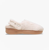 Crocs CLASSIC UNFURGETTABLE Womens Clogs Quartz side view, faux fur upper, comfort footwear.