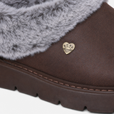 Skechers BOBS KEEPSAKES LITE Womens Full Slippers Dark Brown