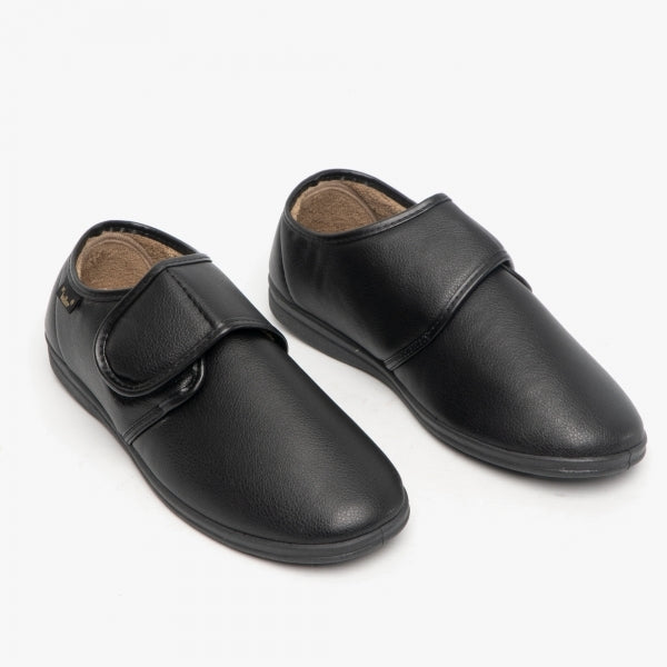 Dr Keller CHRIS Mens Full Slippers Black